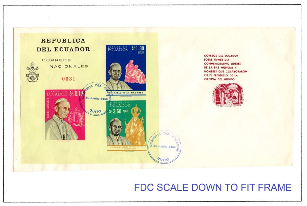 Ecuador 1966 FDC Scott#752Cb